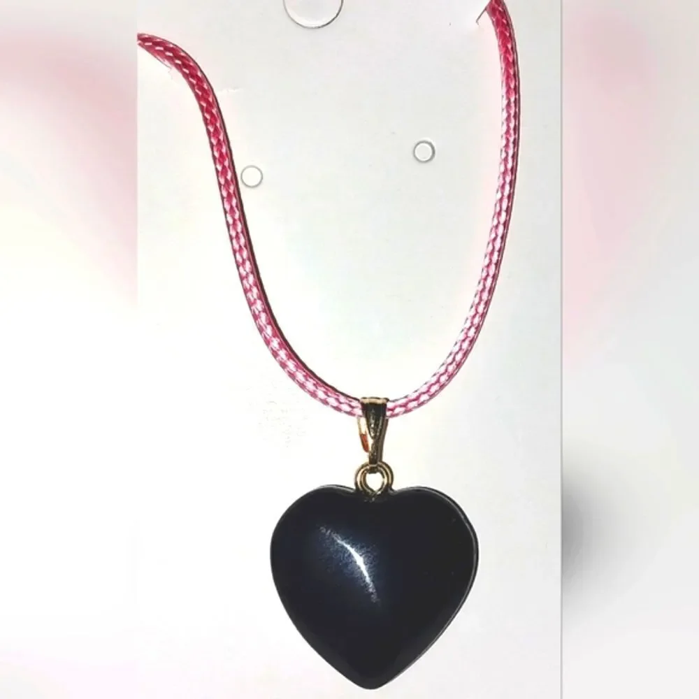 Beautiful Glass Heart Necklace for Adults and Kids